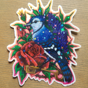 BluJay 2x2.5 Inch Holographic Star Sticker