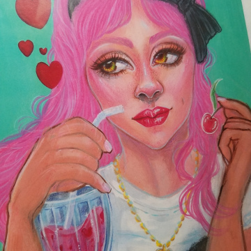 Milkshake Babe 8x10 Print