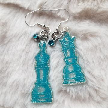 Blue King and Queen Earrings