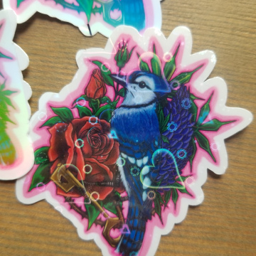 Blujay Rainbow Holographic 2 Inch Sticker 