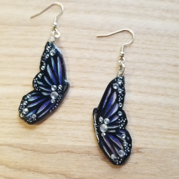 Purple Butterfly Earrings