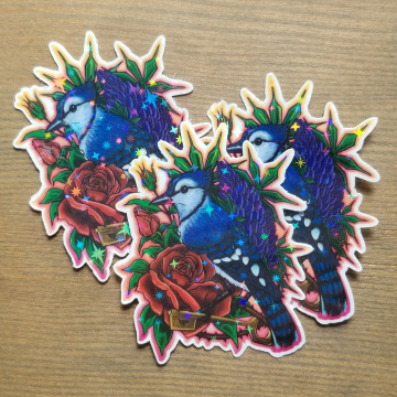 BluJay 2x2.5 Holographic Stars Sticker