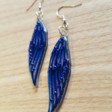 Chromatic Blue Wing Earrings