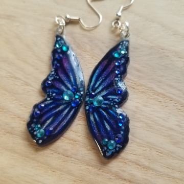 Blues Butterfly Wing Earrings