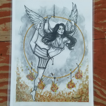 Over the Flames 5x7