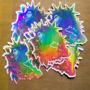 BluJay 2.5x3 Inch Holographic Sheen Sticker