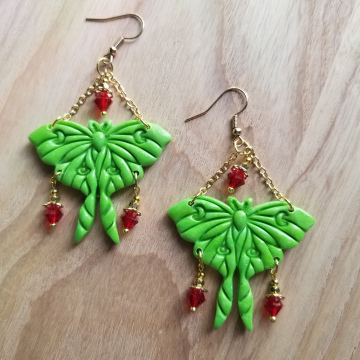 Luna Moth Earrings