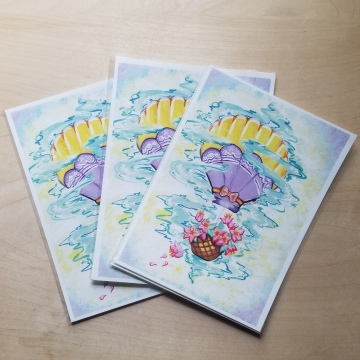 Pastel Hot Air Ballon 5x7 Print
