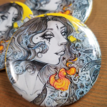 Fire Signs 2.25 Inch Button